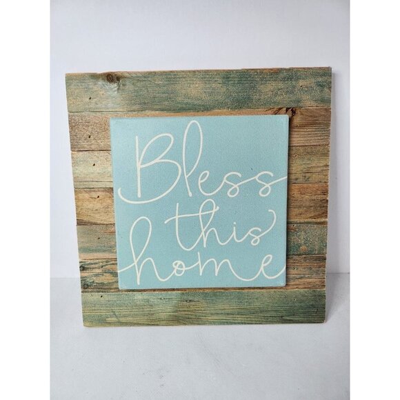 P. Graham Dunn Other - Pine Wood Slats Bless This Home Hanging Wall Art Sign Cottagecore P. Graham Dunn